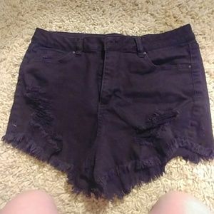 Size 12 High-Waisted Black Refuge Jean Shorts